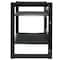 Organize It All 30" Black 2 Tier Adjustable Mesh Shoe Rack
